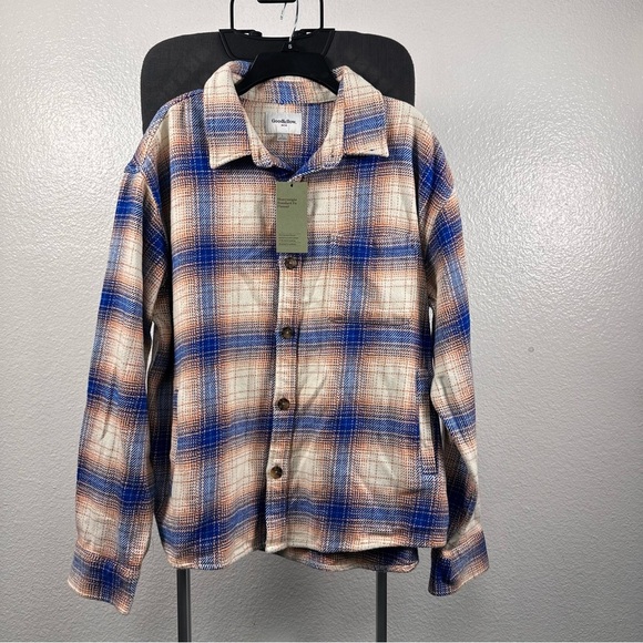 Goodfellow Men’s Plaid Button-Up Shirt Size L - Picture 1 of 7